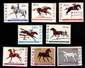 Poland Scott 1474-1481 MNH** Horse set similar centering