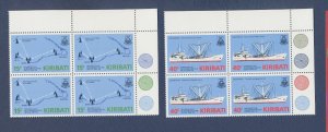 KIRIBATI - Scott 468-469 - MNH blocks of four - maps - 1987