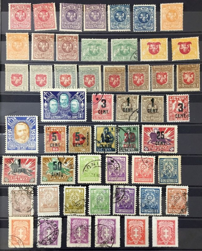 LITHUANIA Early MH USED Mixture(Apx 40 Items) TK571 