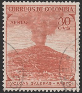 COLOMBIA YEAR 1954 AIRMAIL STAMP SCOTT # C244. USED. # 2