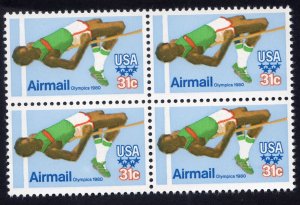 Scott #c97 Olympics High Jump Block of 4 Stamps MNH