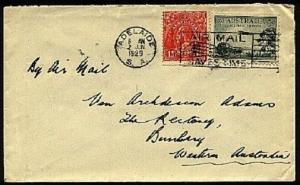 AUSTRALIA 1929 first flight cover Adelaide to Perth.......................94294W