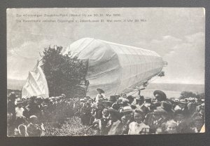 1909 Goppingen Germany RPPC Postcard  Cover To Frankfurt Zeppelin II Accident