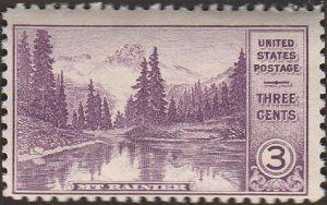 # 742 MINT NEVER HINGED ( MNH ) Deep Violet Mt. Rainier Mirror Lake National ...
