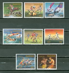 RWANDA 1985 OLYMPICS #1191-98...SET ...MNH...$15.50