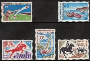 AFARS & ISSAS 1970 Sports; Scott 343-47; MNH