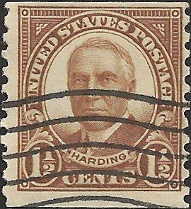 # 686 Used Brown Warren G. Harding