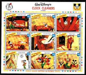 St. Vincent-SC#1788-sheet9-Disney-Clock Cleaners-unused-NH-