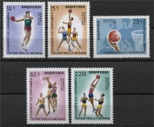 ALBANIA  EUROPEAN BASKETBALL CHAMPIONCHIPS 1969  NH SET