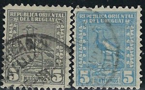Uruguay 267;271 Used 1923 issues (an3434)