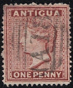 ANTIGUA 1872 Sc 5 Used 1d QV, Scarce A18 cancel of English Harbour, Antigua