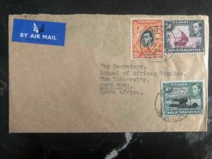 1952 Kenya Uganda Airmail Cover To The University Cape Town South Africa