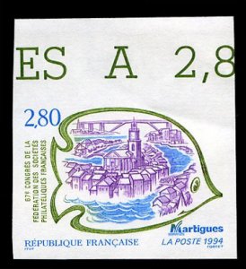 France, 1950-Present #2426 (YT 2885) Cat€18.50, 1994 FSPS, imperf. sheet ma...