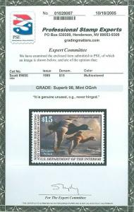 US SCOTT #RW66 DUCK, MINT-SUPERB-OG-NH, PSE GRADED 98 Cert, SMQ $150, garyposner