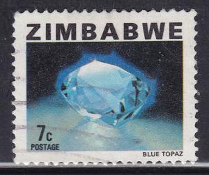 Zimbabwe 418 USED 1980 Blue Topaz