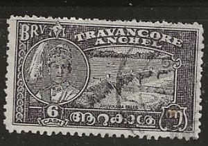 India - Tranvancore  ^ Scott # 43 - Used