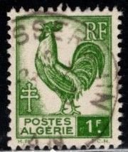 Algeria - #177 Gailic Cock  - Used