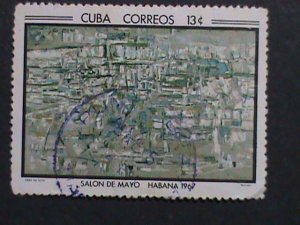 ​CUBA-1967 SC#1270 FAMOUS PAINTING-SALON DE MAYO-HAVANA-USED VERY FINE