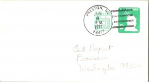 United States Nebraska Preston 68427 1972 4-bar  1971-1973  Postal Stationery...