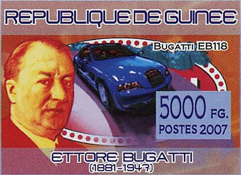 Ettore Bugatti Stamp Car Transportation Bugatti EB118 Type 57 41 Royale S/S MNH