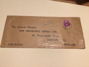 Sun Insurance 1936 Hamburg to England stamps  cover A9390