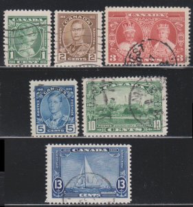 Canada, 1935 Set of 6  (SC# 211-216) Used Set