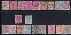 Str Sett. Scott #'s 40 - 57 F-VF used/mint set nice colors cv $ 314 ! see pic !