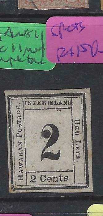 HAWAII  (P0705B)  NUMERAL   2C  SC 11  FULL MARGINS TINY TONE SPOTS MOG