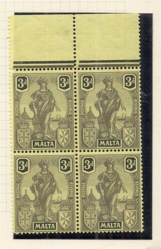 Malta 1926 Early Issue Fine Mint Hinged 3d. 321564