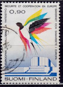 Finland, 1975, Swallows over Finlandia Hall, 90p, sc#578, used