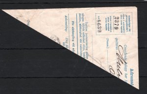 SWEDEN Money Order Receipt *SOLVESBORG* 1900 CDS Piece 25o Stamp Used SS3897