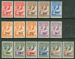 SG 157-167 Bechuanaland 1961 set of 11 with extra varieties. Pristine lightly...