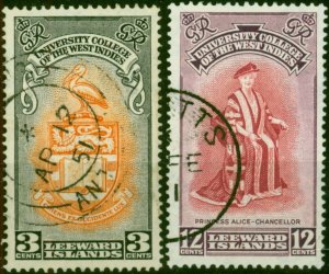 Leeward Islands 1951 BWI Uni Set of 2 SG123-124 V.F.U (9)