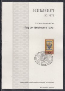 Ersttagsblatt 20/76 Scott 1224  -Stamp Day