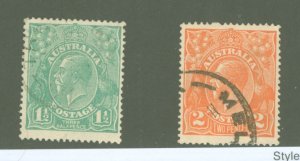 Australia  #25/27a Used Multiple