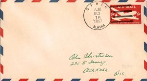 United States Alaska Ophir 1957 4f-bar  Type 7  1909-1957  Airmail Postal Sta...