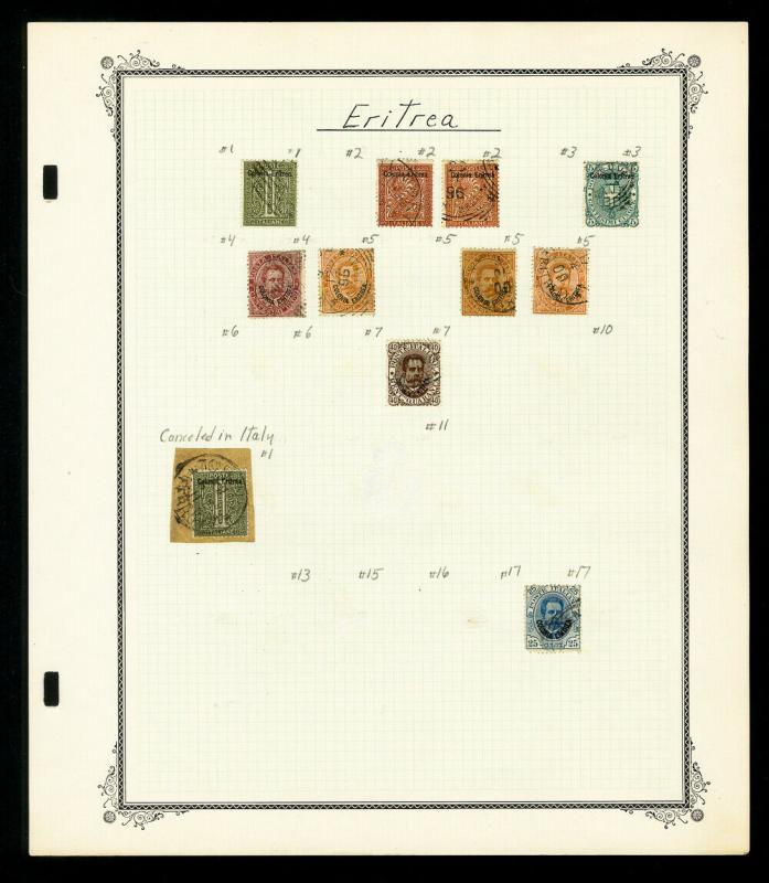 Eritrea Early Stamp Collection