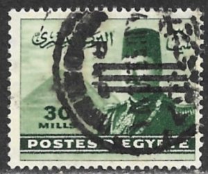 EGYPT 1953 30m King Farouk Issue w BARS Obliterator Sc 355 VFU