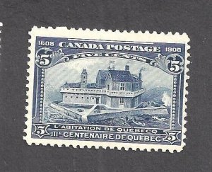 Canada # 99 MINT NH 1908 5c BLUE QUEBEC TERCENTENARY BS27154