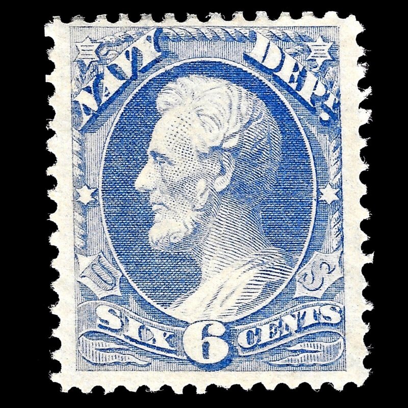 WCstamps: U.S. Scott #O38 / 6c Navy Official, Fine, Mint OGh / CV $150