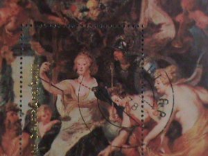 CENTRAL AFRICA-1978-SH135- NUDE ARTS PAINTINGS BY PETER P. RUBENS- CTO S/S VF