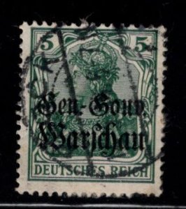 Poland Scott N8 Used German occupation WW1 Overprint