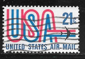 USA C81: 21c USA and Jet, single, used, F-VF