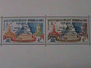 LAOS-1964-SC#91a- UNESCO-WORLD CAMPAIGN TO SAVE NABIA MONUMENT-MNH SHEET, VF