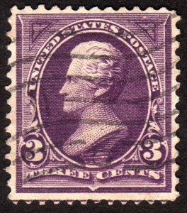 1895, US 3c, Jackson, Used, Sc 268