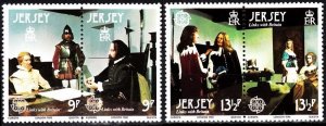 JERSEY 1980 EUROPA: Famous People. History. Complete 2 Pairs, MNH