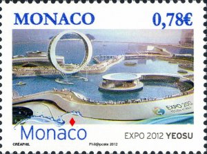 Monaco 2012 MNH Stamps Scott 2675 World Exhibition Expo Korea Architecture