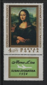 Hungary     #2280  MNH  Mona Lisa da Vinci + label