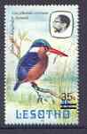 Lesotho 1986-88 Malachite Kingfisher Provisional 35s on 2...