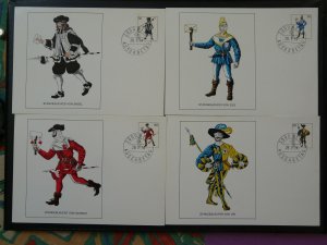 postal history postmen set of 4 maximum cards Switzerland 1974